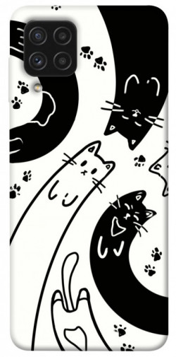 Чехол itsPrint Черно-белые коты для Samsung Galaxy A22 4G