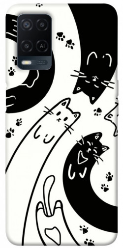 Чехол itsPrint Черно-белые коты для Oppo A54 4G