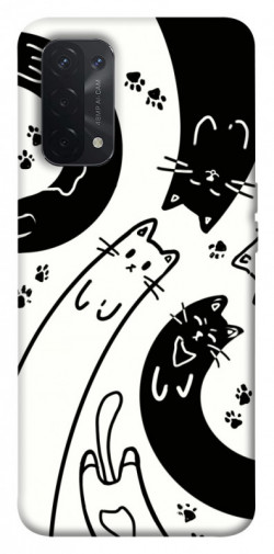 Чохол itsPrint Чорно-білі коти для Oppo A54 4G