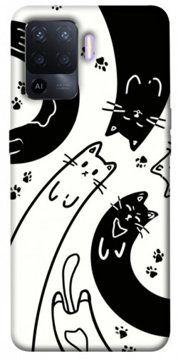 Чохол itsPrint Чорно-білі коти для Oppo A94