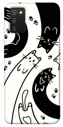 Чехол itsPrint Черно-белые коты для Samsung Galaxy A03s
