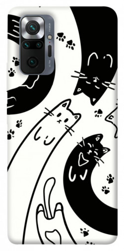 Чехол itsPrint Черно-белые коты для Xiaomi Redmi Note 10 Pro Max