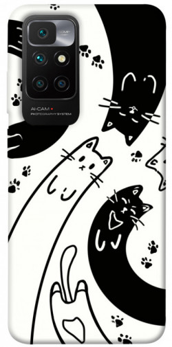 Чохол itsPrint Чорно-білі коти для Xiaomi Redmi 10