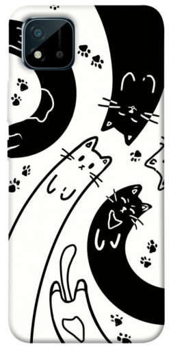 Чехол itsPrint Черно-белые коты для Realme C11 (2021)
