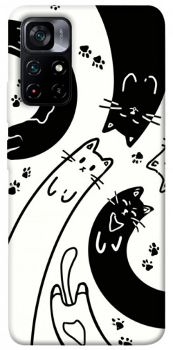 Чохол itsPrint Чорно-білі коти для Xiaomi Poco M4 Pro 5G