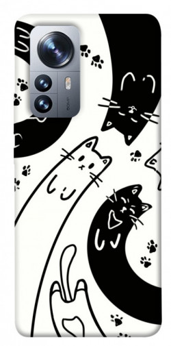Чохол itsPrint Чорно-білі коти для Xiaomi 12 / 12X