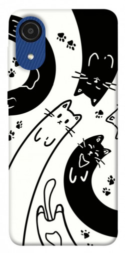 Чехол itsPrint Черно-белые коты для Samsung Galaxy A03 Core