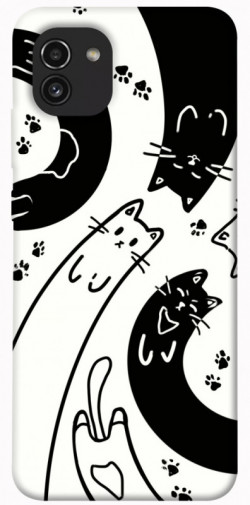 Чохол itsPrint Чорно-білі коти для Samsung Galaxy A03