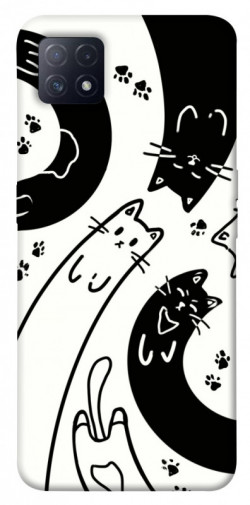 Чохол itsPrint Чорно-білі коти для Oppo A72 5G / A73 5G