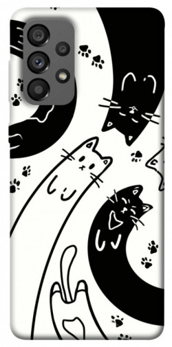 Чехол itsPrint Черно-белые коты для Samsung Galaxy A73 5G