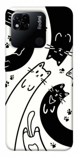 Чехол itsPrint Черно-белые коты для Xiaomi Redmi 10A