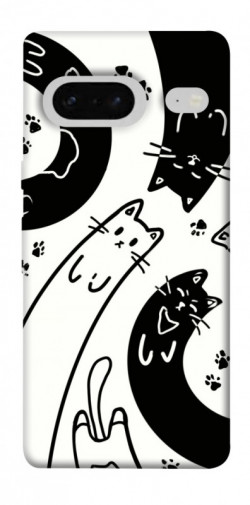 Чехол itsPrint Черно-белые коты для Google Pixel 7