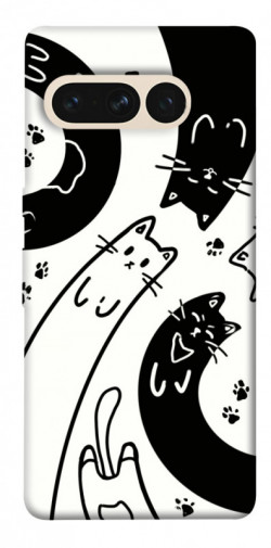 Чехол itsPrint Черно-белые коты для Google Pixel 7 Pro