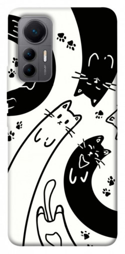 Чехол itsPrint Черно-белые коты для Xiaomi 12 Lite