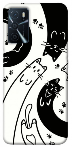 Чохол itsPrint Чорно-білі коти для Oppo A54s