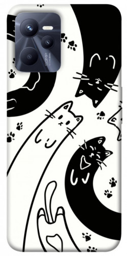 Чехол itsPrint Черно-белые коты для Realme C35