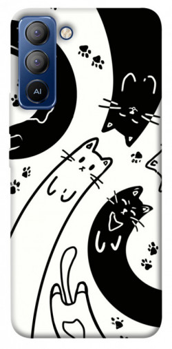 Чехол itsPrint Черно-белые коты для TECNO Pop 5 LTE