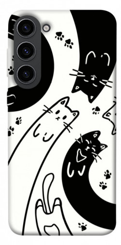 Чохол itsPrint Чорно-білі коти для Samsung Galaxy S23