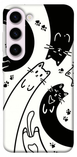 Чехол itsPrint Черно-белые коты для Samsung Galaxy S23+