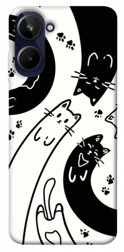 Чохол itsPrint Чорно-білі коти для Realme 10 4G