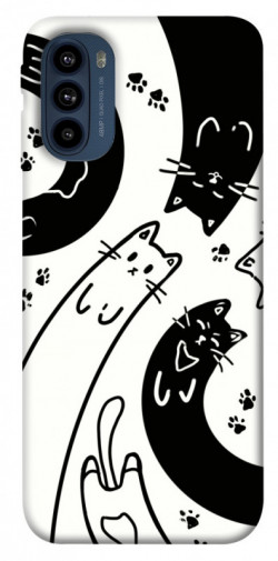 Чехол itsPrint Черно-белые коты для Motorola Moto G41