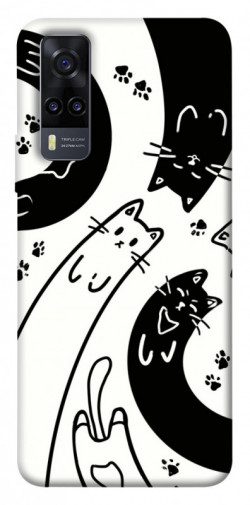 Чехол itsPrint Черно-белые коты для Vivo Y31