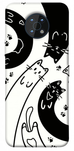 Чехол itsPrint Черно-белые коты для Nokia G50