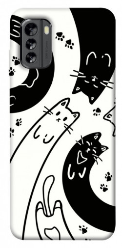 Чехол itsPrint Черно-белые коты для Nokia G60