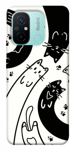 Чохол itsPrint Чорно-білі коти для Xiaomi Redmi 12C