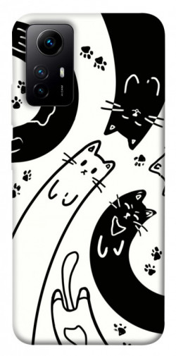 Чехол itsPrint Черно-белые коты для Xiaomi Redmi Note 12S