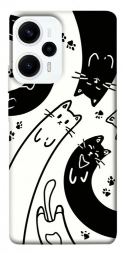 Чохол itsPrint Чорно-білі коти для Xiaomi Poco F5 Pro