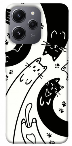 Чехол itsPrint Черно-белые коты для Xiaomi Redmi 12