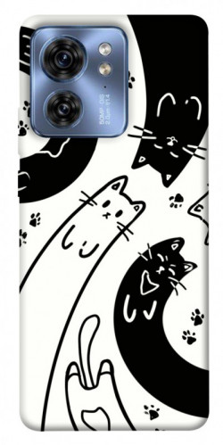 Чехол itsPrint Черно-белые коты для Motorola Edge 40