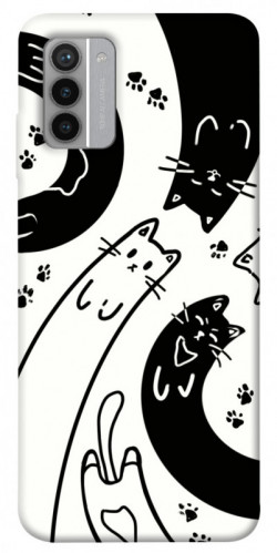Чехол itsPrint Черно-белые коты для Nokia G42