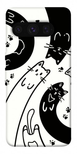 Чехол itsPrint Черно-белые коты для Google Pixel 8 Pro