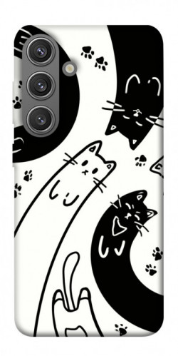 Чехол itsPrint Черно-белые коты для Samsung Galaxy S24