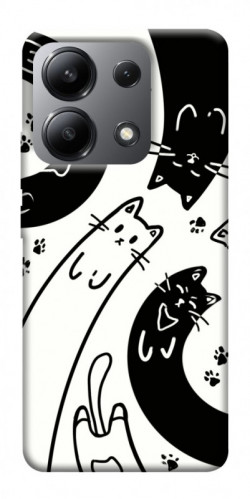 Чехол itsPrint Черно-белые коты для Xiaomi Redmi Note 13 4G