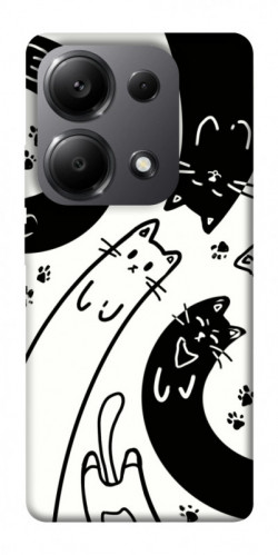 Чехол itsPrint Черно-белые коты для Xiaomi Redmi Note 13 Pro 4G