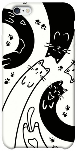 Чехол itsPrint Черно-белые коты для Apple iPhone 6/6s (4.7")