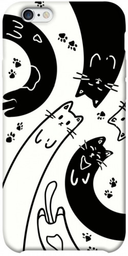 Чехол itsPrint Черно-белые коты для Apple iPhone 6/6s plus (5.5")