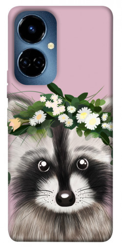 Чехол itsPrint Raccoon in flowers для TECNO Camon 19 (CI6n) / 19 Pro (CI8n)