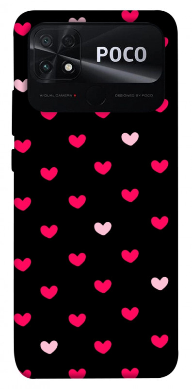 Чехол itsPrint Little hearts для Xiaomi Poco C40, паттерн, купить оптом с доставкой