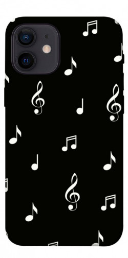 Чехол itsPrint Notes on black для Apple iPhone 12 mini (5.4")