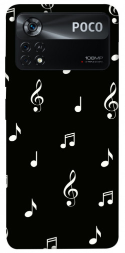Чехол itsPrint Notes on black для Xiaomi Poco X4 Pro 5G