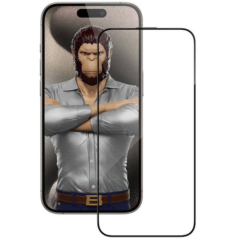 Загартоване захисне скло 3D Blueo Hot Bending Glass для Apple iPhone 15 Pro Max (6.7) | Гаряче 3D формування | дивитися фото №7