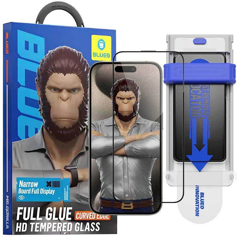 Загартоване захисне скло 3D Blueo Hot Bending Glass для Apple iPhone 16 Pro (6.3) | Гаряче 3D формування | на малюнкі №1