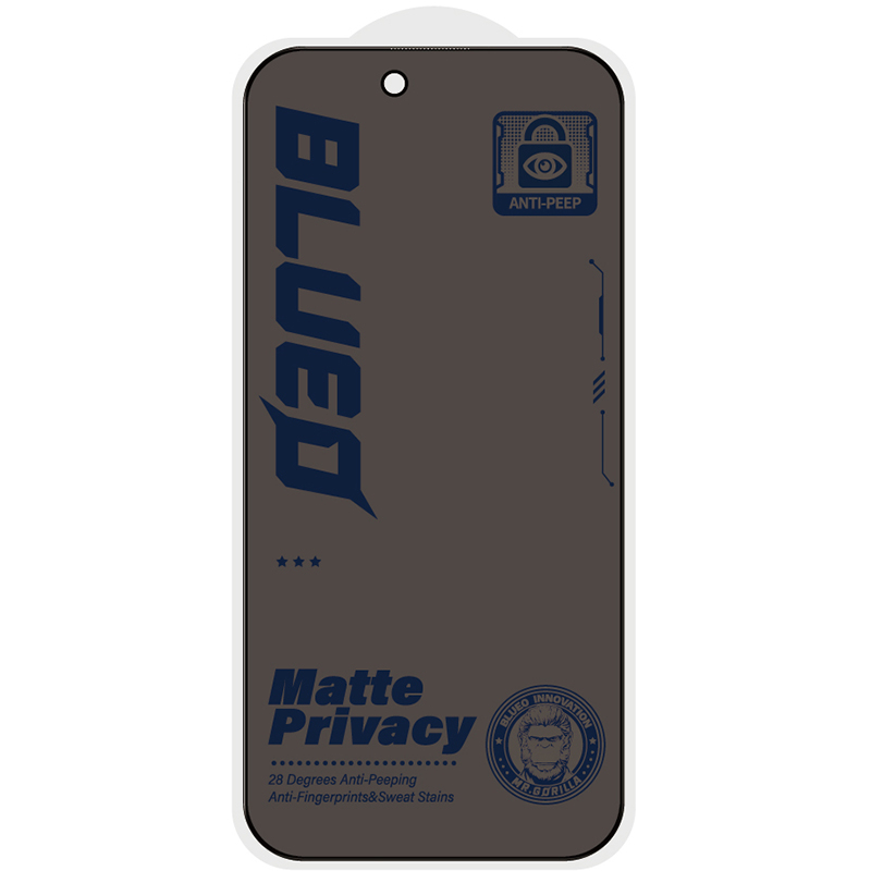 Антишпигун скло Blueo Anti-Peep Full Cover HD для Apple iPhone 18 Pro | Privacy Glass на малюнкі №2