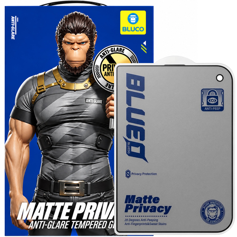 Защитное 2.5D стекло Blueo Full Cover Anti-Peep Matte для Apple iPhone Duo (5.4"), Черный, Закаленное стекло, купить оптом с доставкой