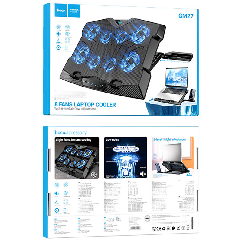 Охолоджуючий кулер для ноутбуку Hoco GM27 Monte на малюнкі №6