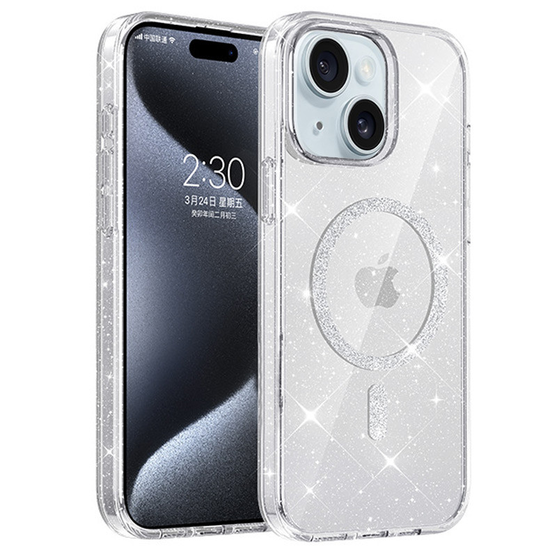Сверкающий чехол Eclipse Sparkle with MagSafe для Apple iPhone 14 (6.1) | Galaxy MagFit на картинке №1